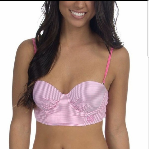 Lauren James Swim Nwt Lauren James Molded Bra Bikini Top Coral Large Poshmark